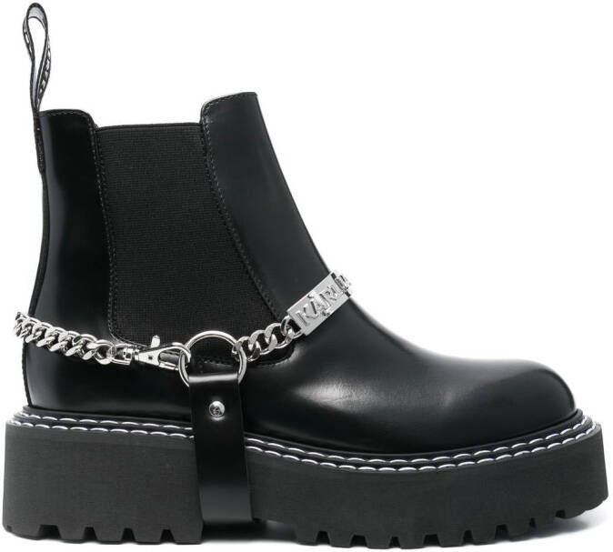 Karl Lagerfeld Patrol II Gore ankle leather boots Black