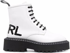 Karl Lagerfeld Patrol II lace-up boots White