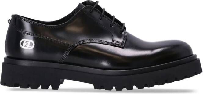 Karl Lagerfeld polished leather Derby shoes Black