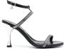 Karl Lagerfeld rhinestone-embellished leather sandals Black - Thumbnail 1