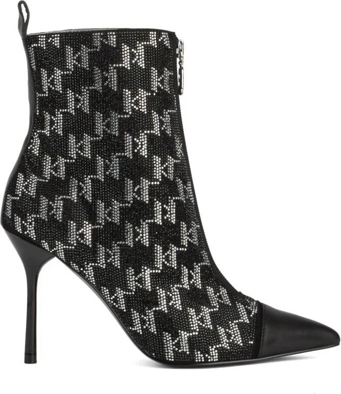 Karl Lagerfeld Sarabande 90mm monogram-pattern boots Black