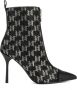 Karl Lagerfeld Sarabande 90mm monogram-pattern boots Black - Thumbnail 1