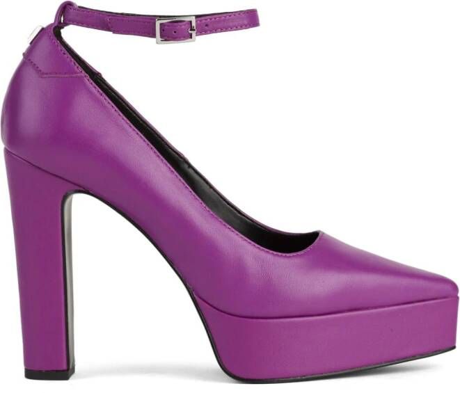 Karl Lagerfeld Soiree 130mm leather pumps Purple