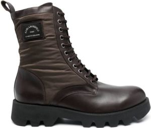 Karl Lagerfeld Terra Firma combat boots Brown