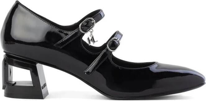Karl Lagerfeld Tetra Heel logo-charm pumps Black