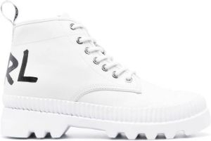 Karl Lagerfeld Trekka II hiker ankle boots White