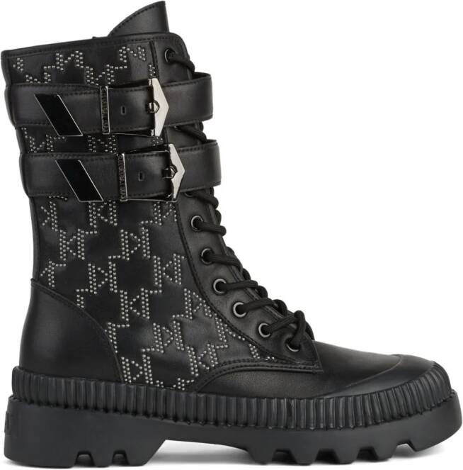 Karl Lagerfeld Trekka leather ankle boots Black