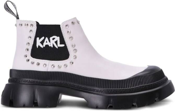 Karl Lagerfeld Trekka Max studded boots Black