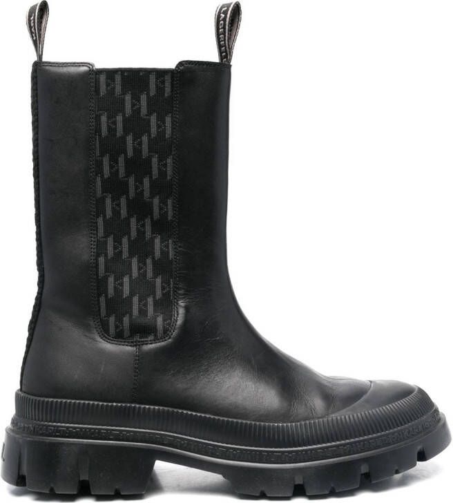 Karl Lagerfeld Trekka monogram chelsea boots Black