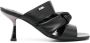 Karl Lagerfeld triple-strap 80mm leather mules Black - Thumbnail 1