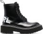 Karl Lagerfeld Troupe brush-logo combat boots Black - Thumbnail 1