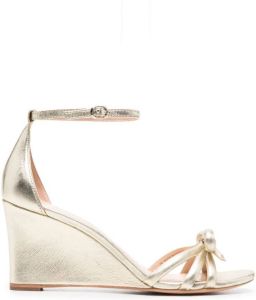 Kate Spade 75mm leather pumps Gold
