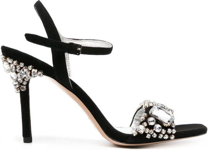 Kate Spade 90mm crystal-embellished ankle-strap sandals Black