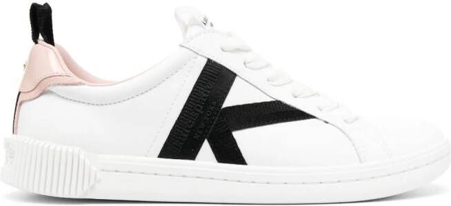 Kate Spade embossed-logo leather sneakers White