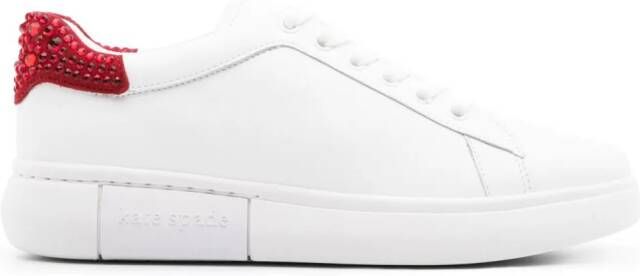 Kate Spade Lift crystal-embellished sneakers White