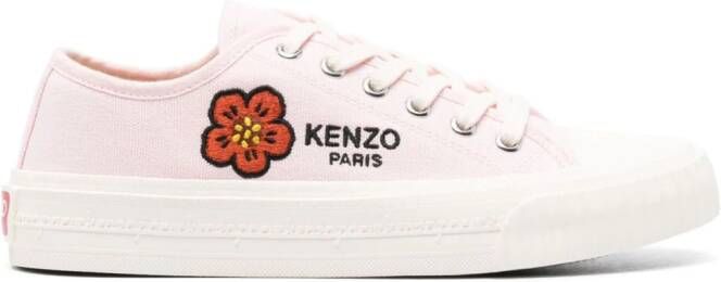 Kenzo Boke Flower-embroidered sneakers Pink