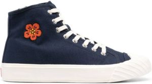 Kenzo floral-patch high-top sneakers Blue