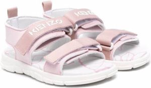 Kenzo Kids animal-print touch-strap sandals Pink