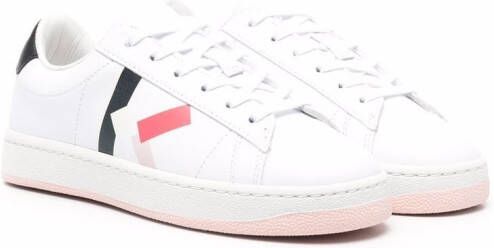 Kenzo Kids cushioned lace-up trainers White