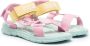 Kenzo Kids embossed-logo flat sandals Pink - Thumbnail 1