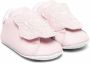 Kenzo Kids embroidered leather pre-walker shoes Pink - Thumbnail 1