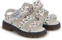 Kenzo Kids floral-motif leather sandals White - Thumbnail 1