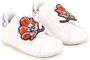 Kenzo Kids floral-patch touch-strap slippers White - Thumbnail 1