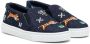 Kenzo Kids Jungle Game pixel-embroidered canvas sneakers Blue - Thumbnail 1