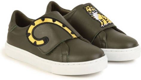 Kenzo Kids Kotora touch-strap sneakers Brown