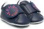 Kenzo Kids logo-embroidered leather sneakers Blue - Thumbnail 1
