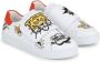 Kenzo Kids logo-patch leather sneakers White - Thumbnail 1