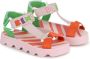 Kenzo Kids logo-print colour-block sandals Pink - Thumbnail 1