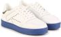 Kenzo Kids nappa-leather lace-up sneakers White - Thumbnail 1