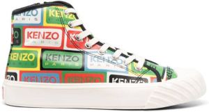 Kenzo logo-print high-top sneakers Green