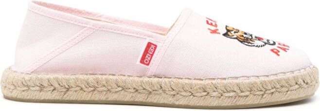 Kenzo Lucky Tiger-embroidered espadrillhes Pink
