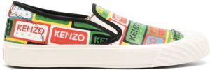 Kenzo school logo-print slip-on sneakers Multicolour