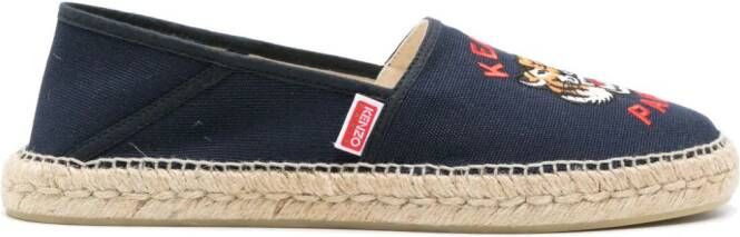 Kenzo Tiger Head embroidered espadrilles Blue
