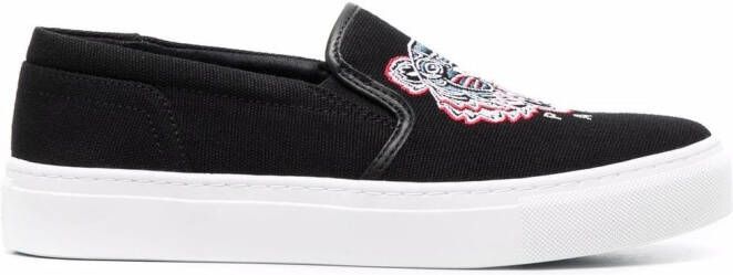 Kenzo Tiger Head-embroidered sneakers Black