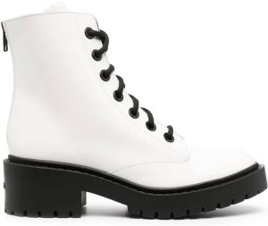 Kenzo two-tone combat boots White