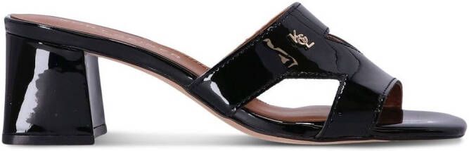 KG Kurt Geiger cut-out detail patent sandals Black