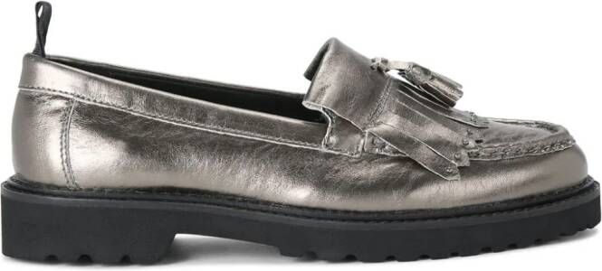 KG Kurt Geiger Margot fringed leather loafers Silver