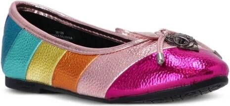 KG Kurt Geiger Mini Eagle leather ballerina shoes Pink