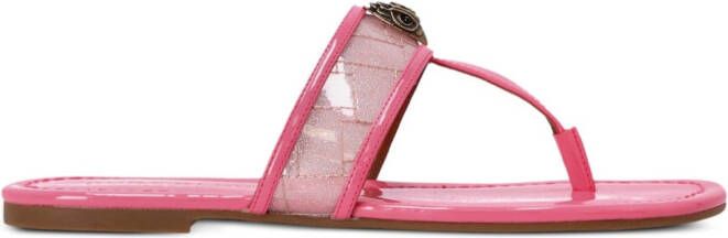 KG Kurt Geiger thong-strap patent-leather sandals Pink