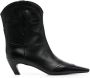 KHAITE The Dallas 45mm leather ankle boots Black - Thumbnail 1