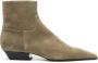 KHAITE Marfa 25mm suede ankle boots Green - Thumbnail 1
