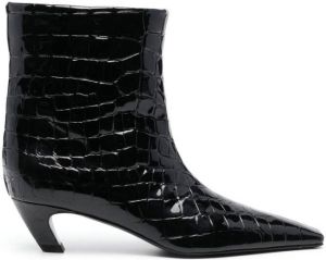 KHAITE The Arizona 50mm ankle boots Black