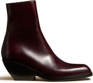 KHAITE The Hooper 55mm ankle boots Red