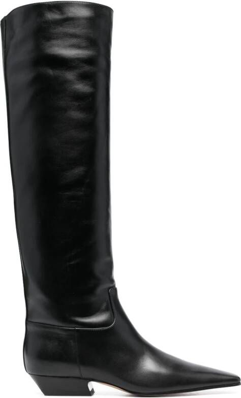 KHAITE The Marfa leather boots Black