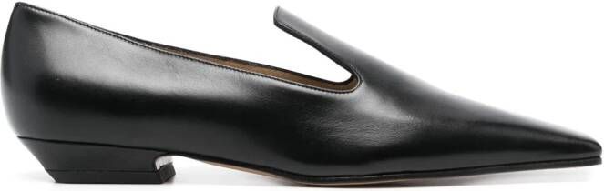 KHAITE The Marfa square-toe loafers Black