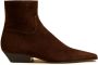 KHAITE The Marfa suede ankle boots Brown - Thumbnail 1